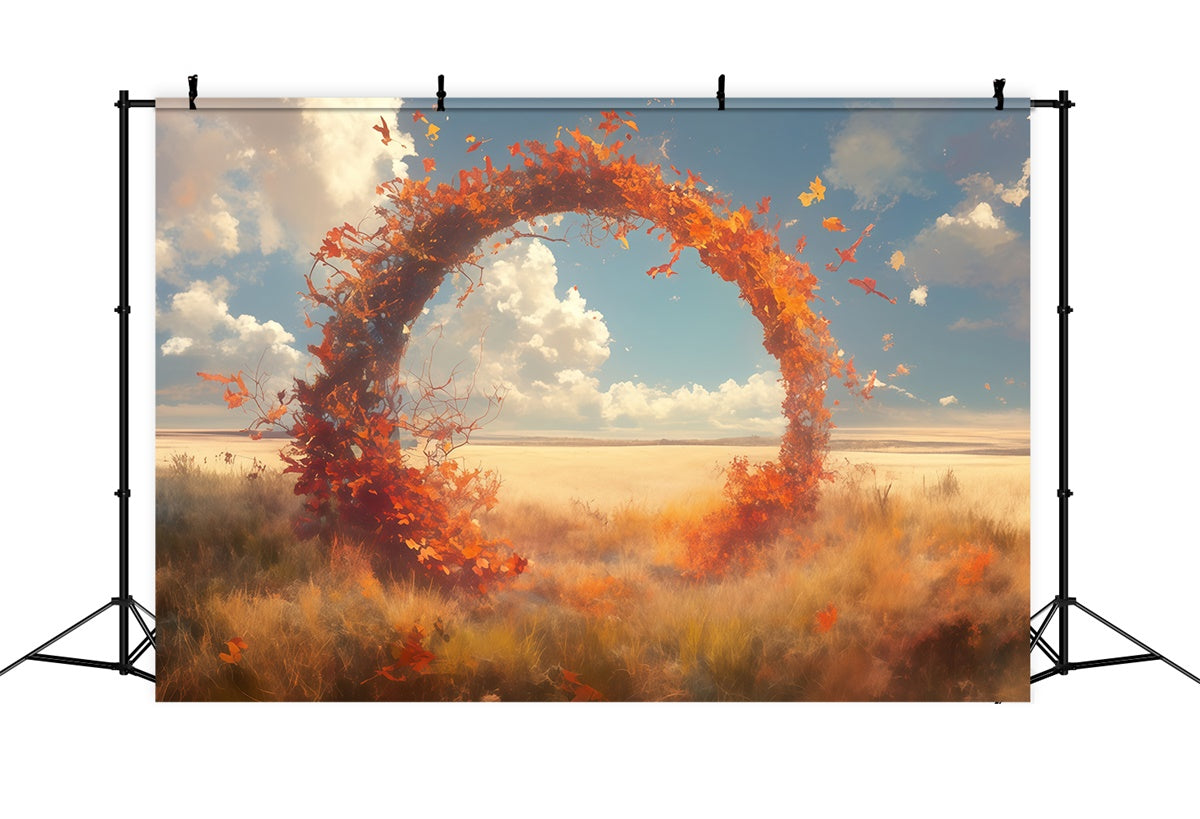 Fall Photoshoot Backdrop Dreamy Meadow Arch Backdrop UK MRR7-117