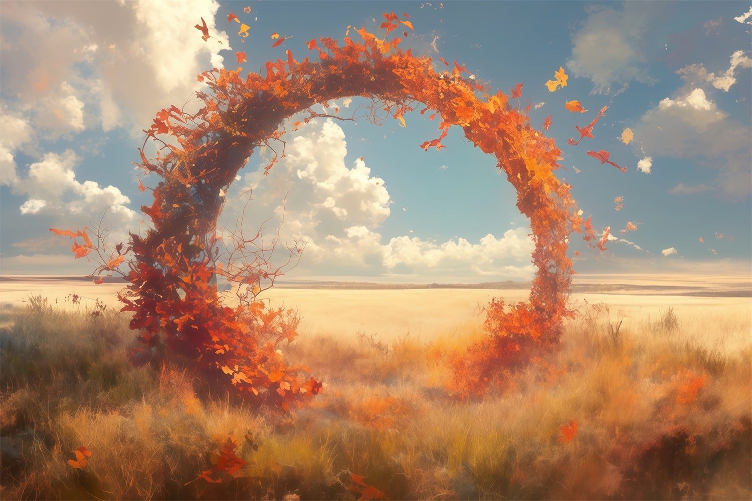 Fall Photoshoot Backdrop Dreamy Meadow Arch Backdrop UK MRR7-117