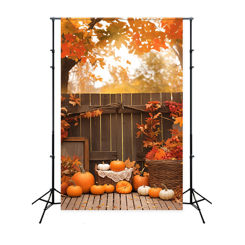 Fall Photography Backdrops Cozy Corner Pumpkin Backdrop UK MRR7-142