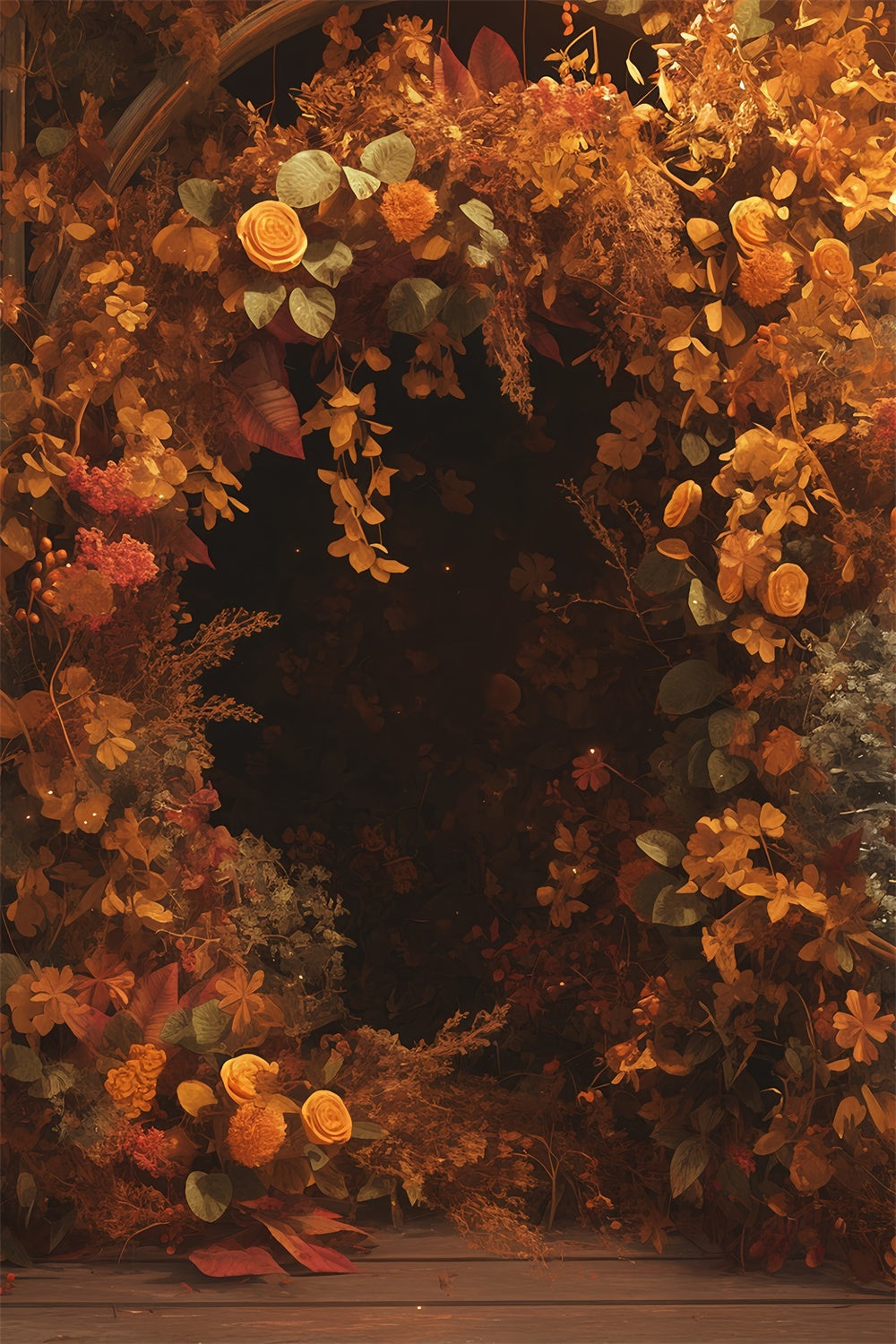 Fall Photo Backdrops Rustic Floral Romance Backdrop UK MRR7-143