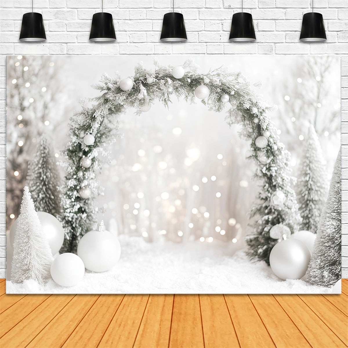 Winter Snow Backdrop Winter Glow Archway Backdrop UK MRR7-146