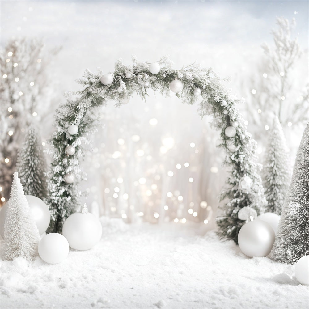 Winter Snow Backdrop Winter Glow Archway Backdrop UK MRR7-146