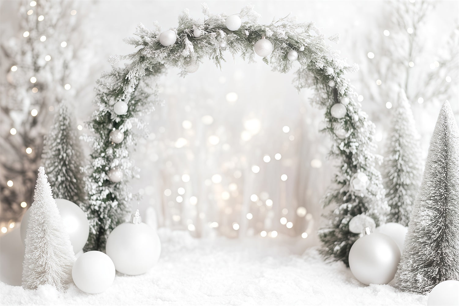 Winter Snow Backdrop Winter Glow Archway Backdrop UK MRR7-146