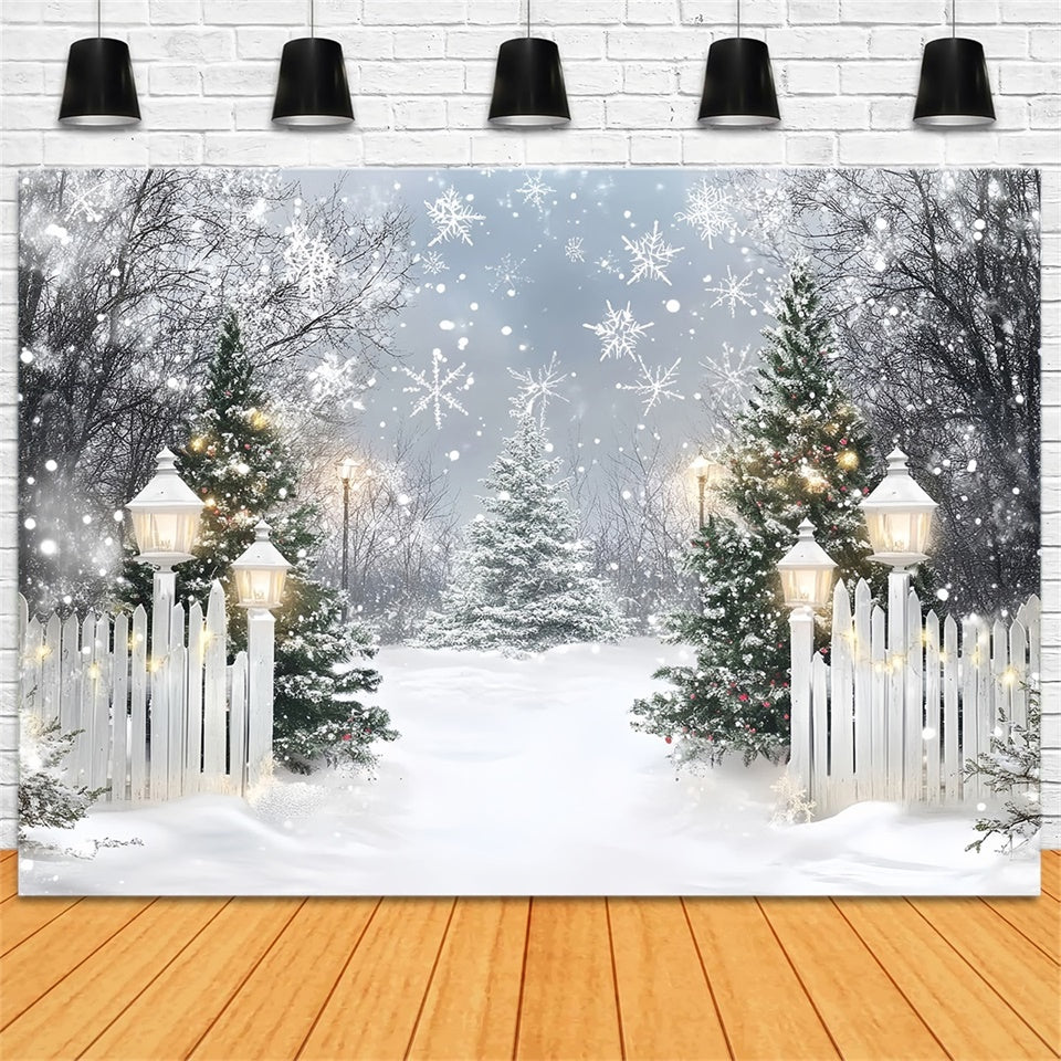 Snowflake Backdrop Sparkle Pine Welcome Backdrop UK MRR7-155