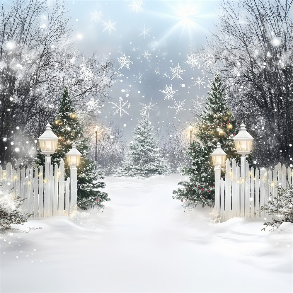 Snowflake Backdrop Sparkle Pine Welcome Backdrop UK MRR7-155