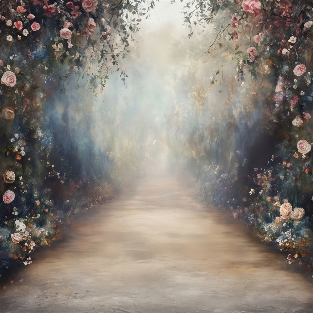 Artistic Backdrop Twilight Floral Path Cloth Backdrops UK MRR7-182