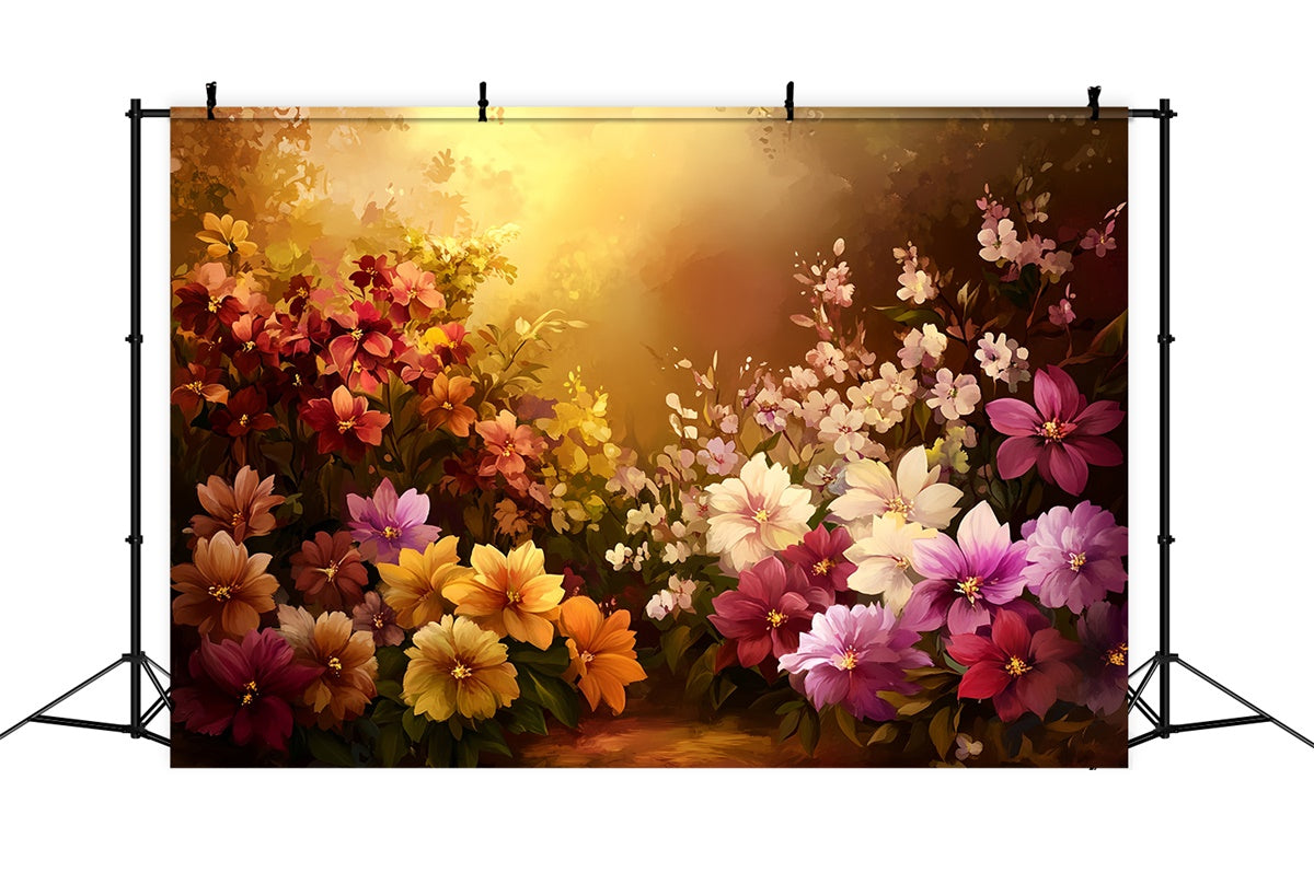 Artistic Backdrops Warm Toned Garden Fabric Backdrops UK MRR7-185