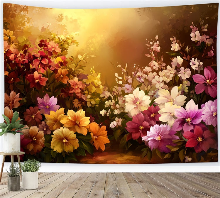 Artistic Backdrops Warm Toned Garden Fabric Backdrops UK MRR7-185