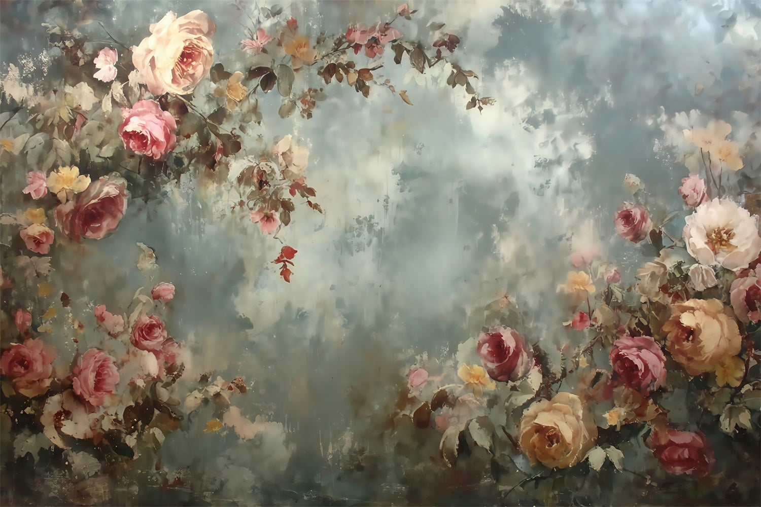 Painting Backdrops Classic Rose Dream Cloth Backdrops UK MRR7-187