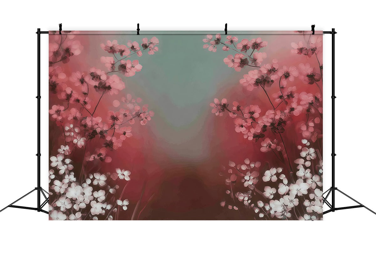 Painting Backdrop Watercolor Pink Bloom Video Backdrop UK MRR7-190