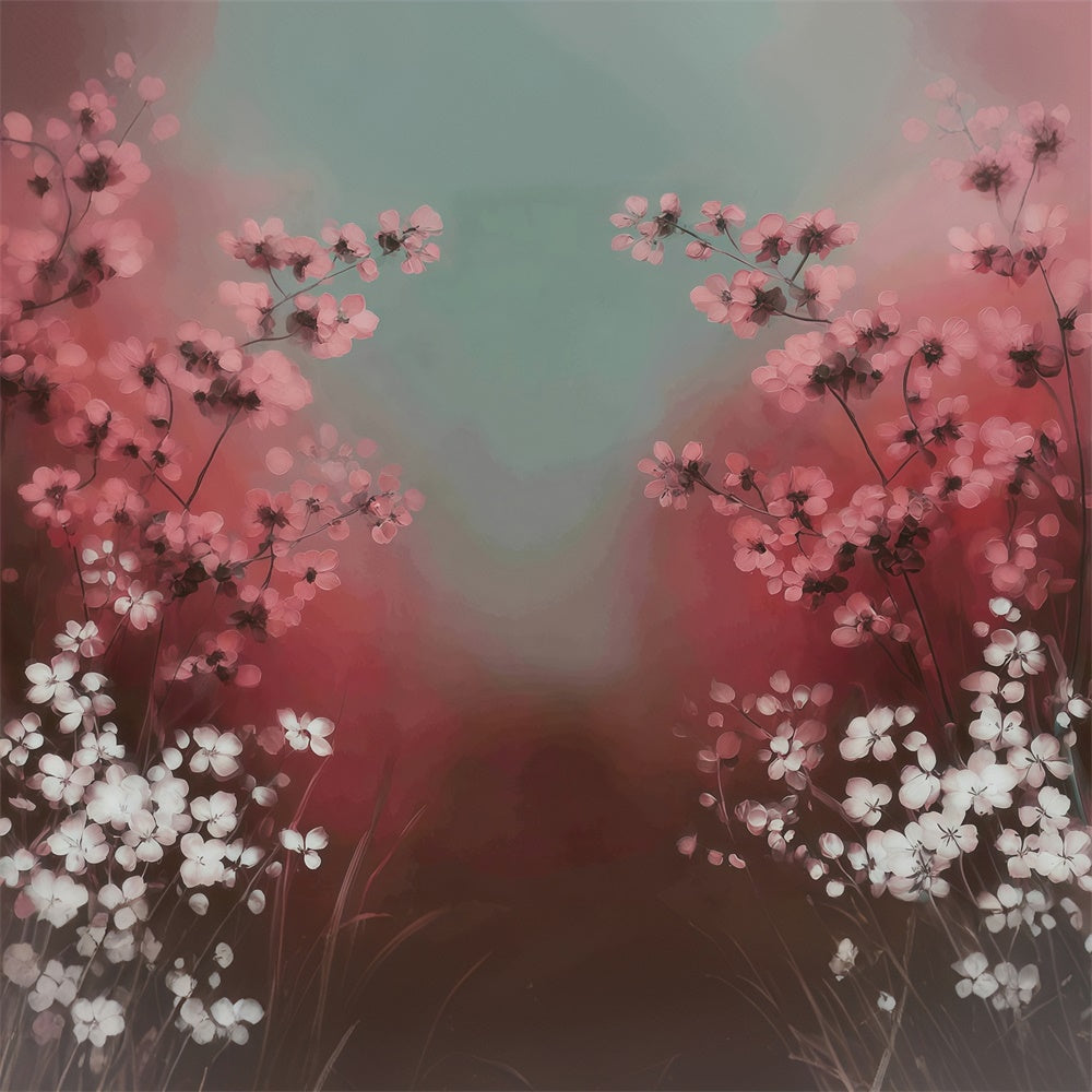 Painting Backdrop Watercolor Pink Bloom Video Backdrop UK MRR7-190