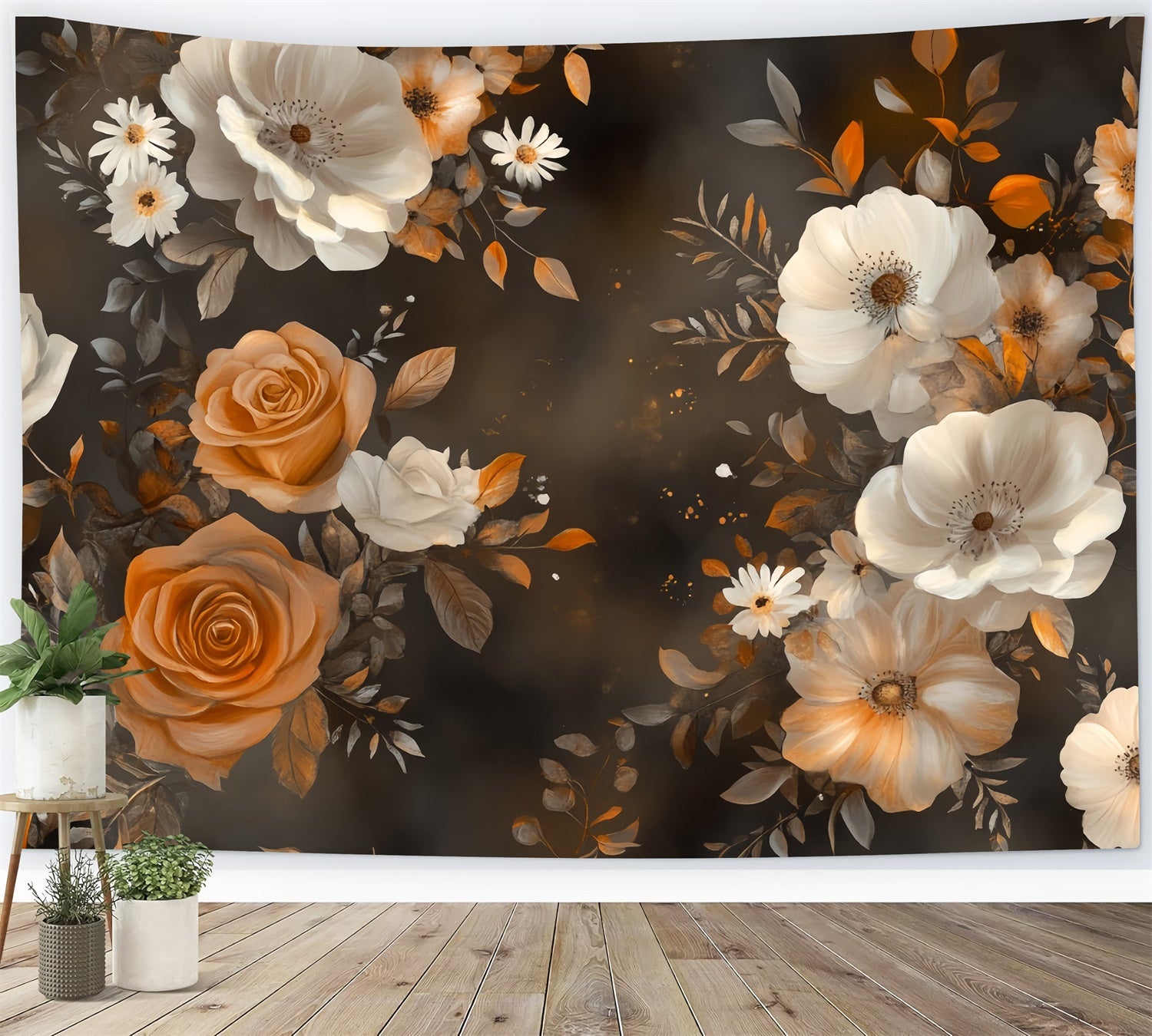 Backdrops Fine Art Autumn Elegance Floral Fabric Backdrop UK MRR7-191
