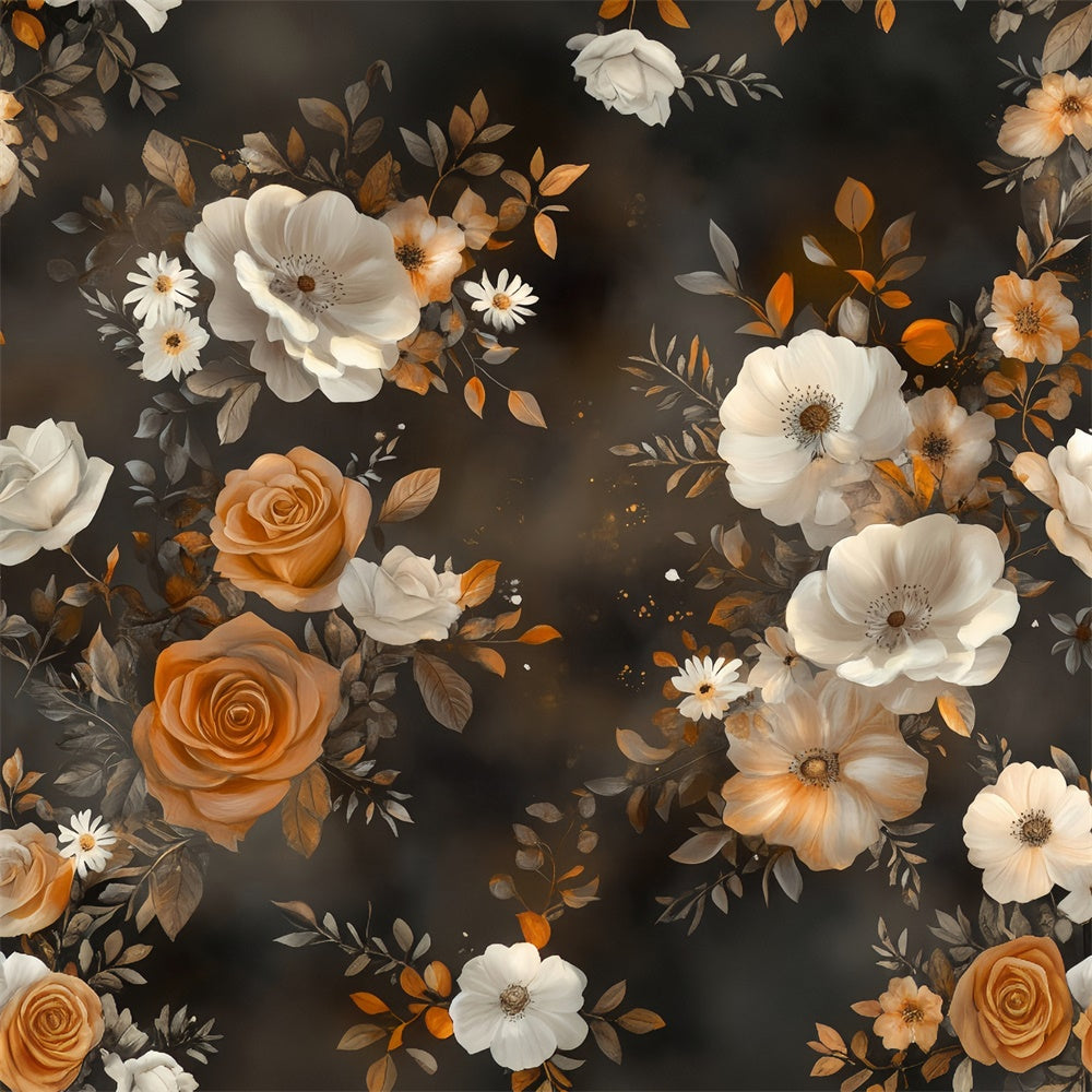 Backdrops Fine Art Autumn Elegance Floral Fabric Backdrop UK MRR7-191