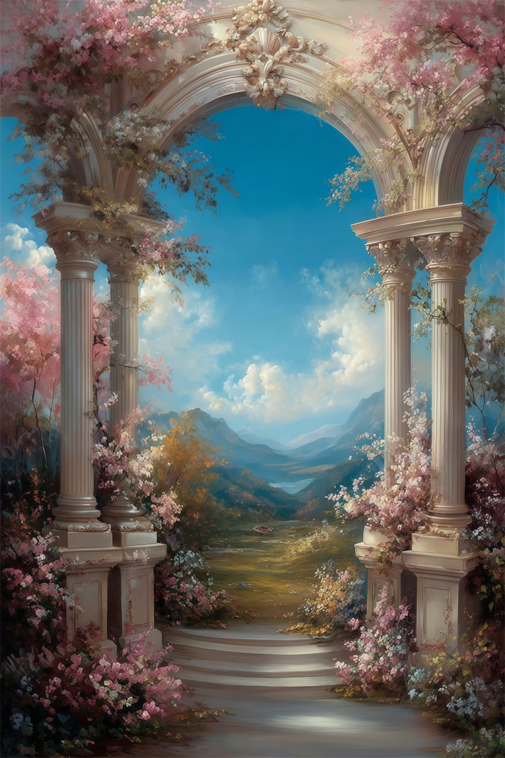 Fine Art Photography Backdrops Majestic Garden Portal Backdrop UK MRR7-202