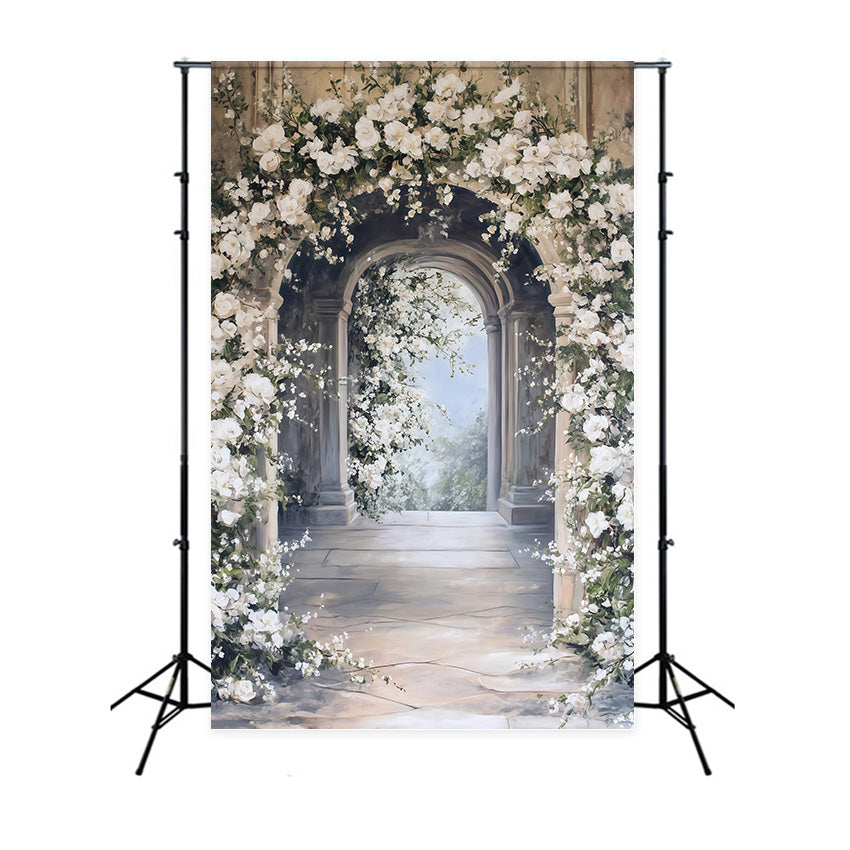 Backdrops Fine Art Classic Floral Corridor Video Backdrop UK MRR7-208
