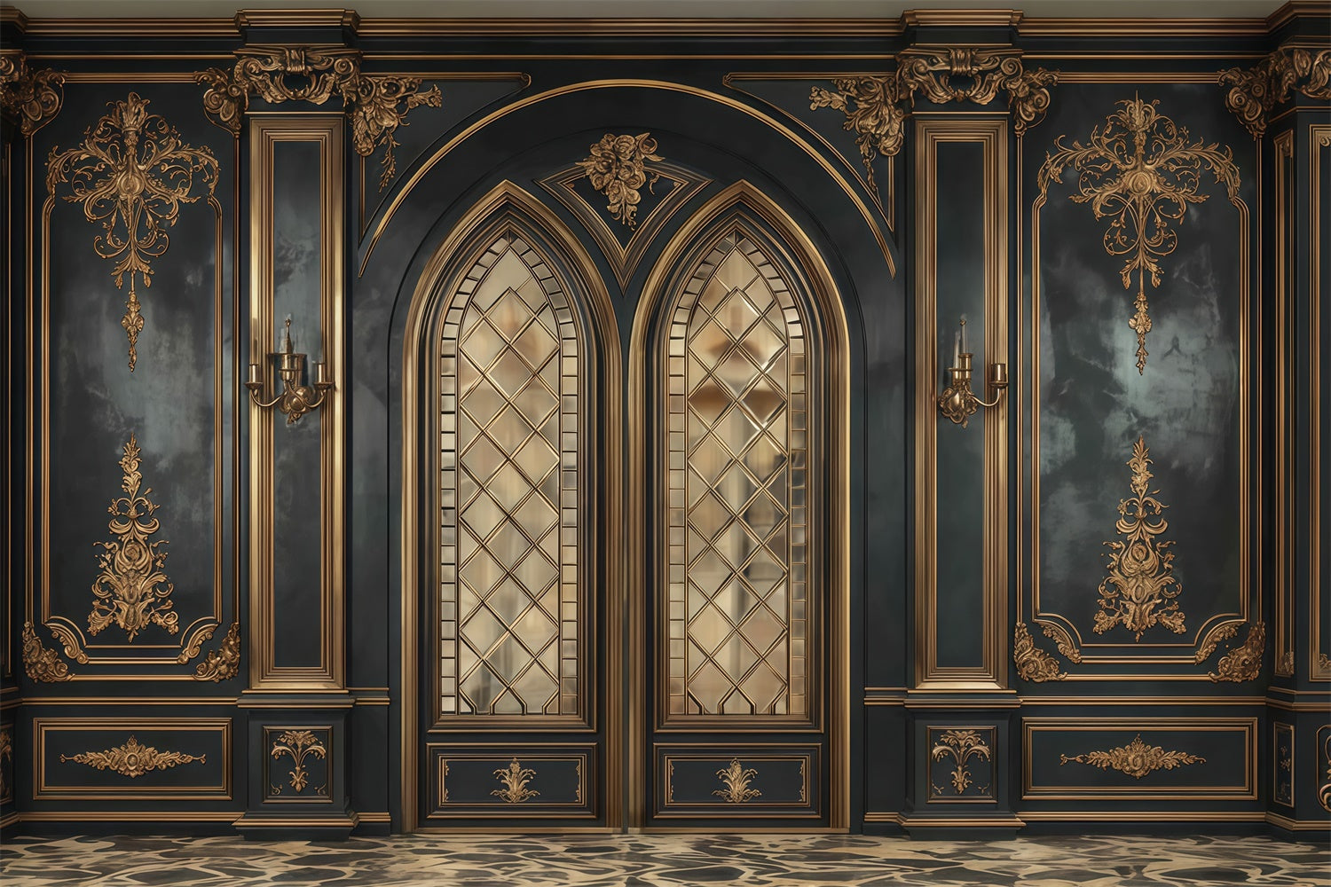 Victorian Backdrop Palace Entrance Vintage Photo Backdrop UK MRR7-212
