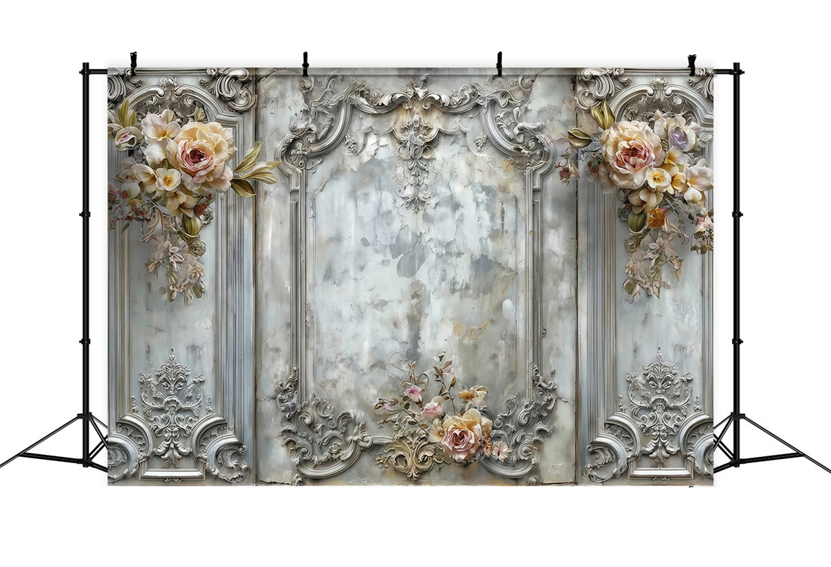 Baroque Backdrop Faded Blossom Vintage Wall Backdrop UK MRR7-213