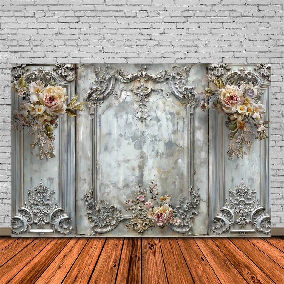 Baroque Backdrop Faded Blossom Vintage Wall Backdrop UK MRR7-213
