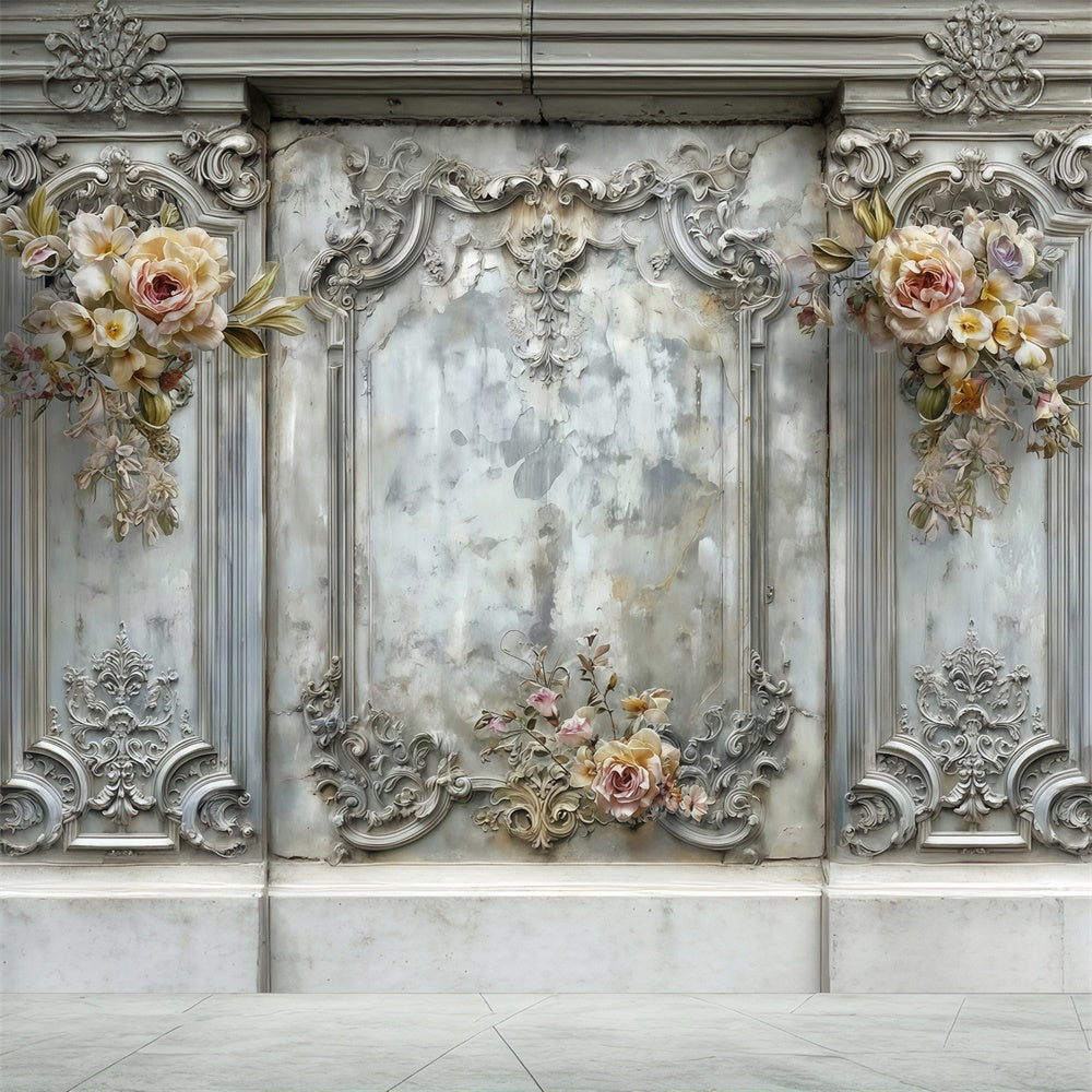 Baroque Backdrop Faded Blossom Vintage Wall Backdrop UK MRR7-213