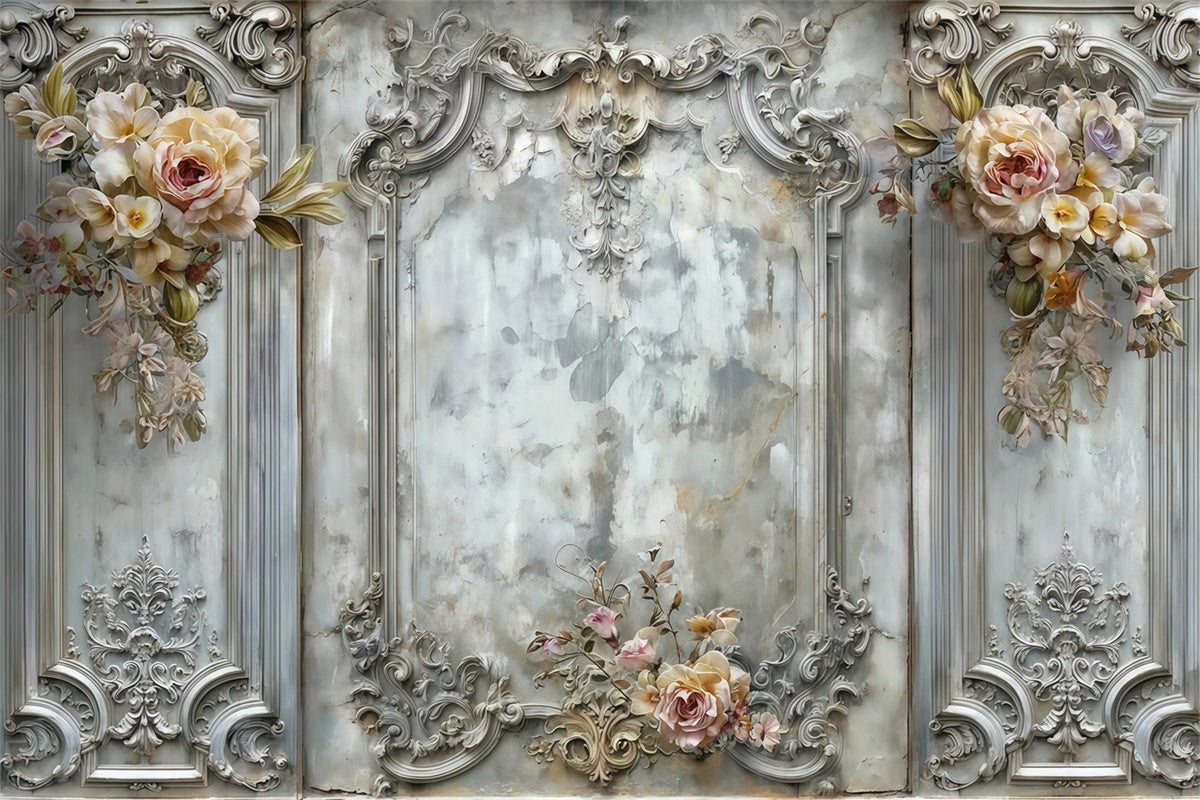 Baroque Backdrop Faded Blossom Vintage Wall Backdrop UK MRR7-213