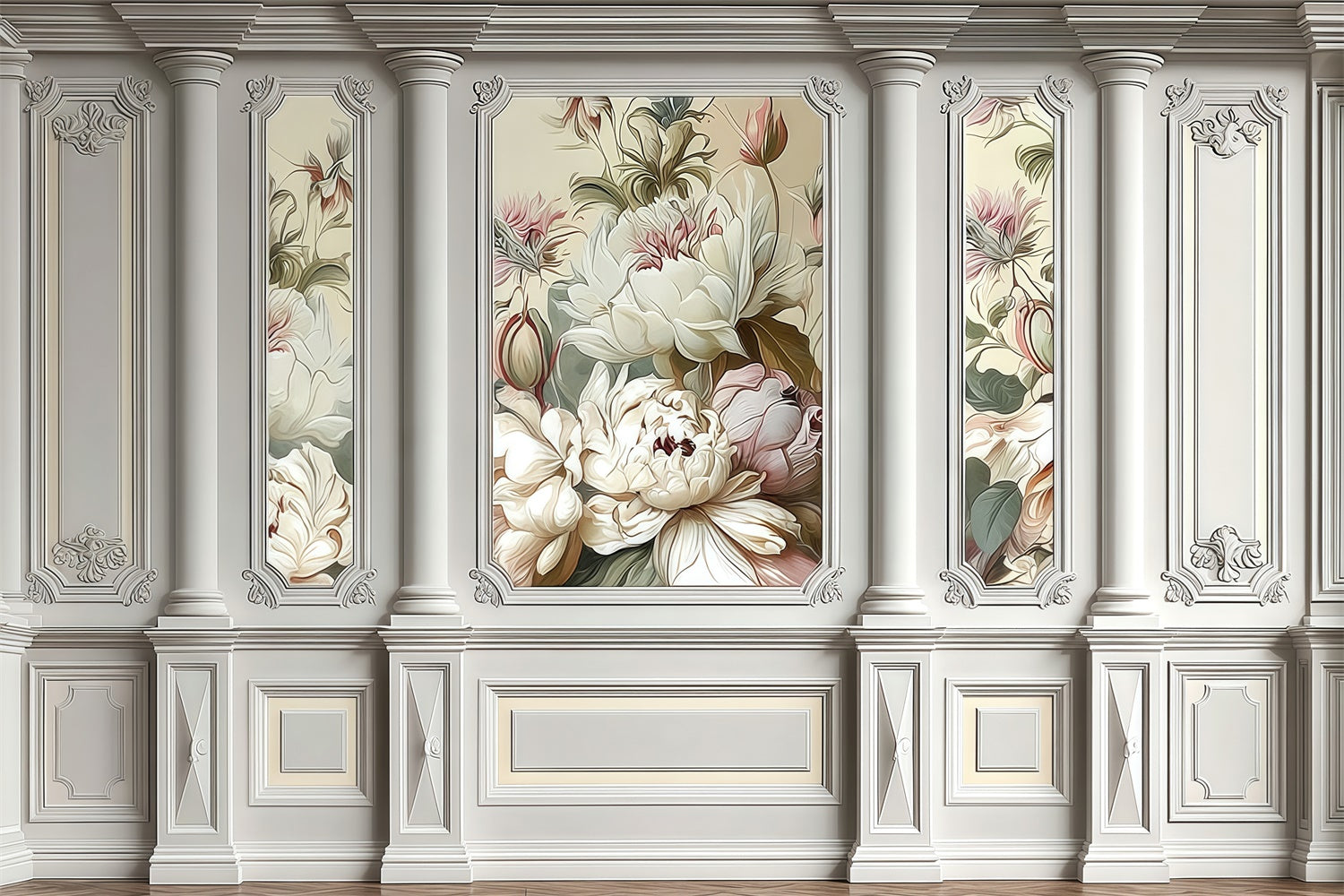 Rococo Backdrop Garden Carved Vintage Wall Backdrop UK MRR7-216