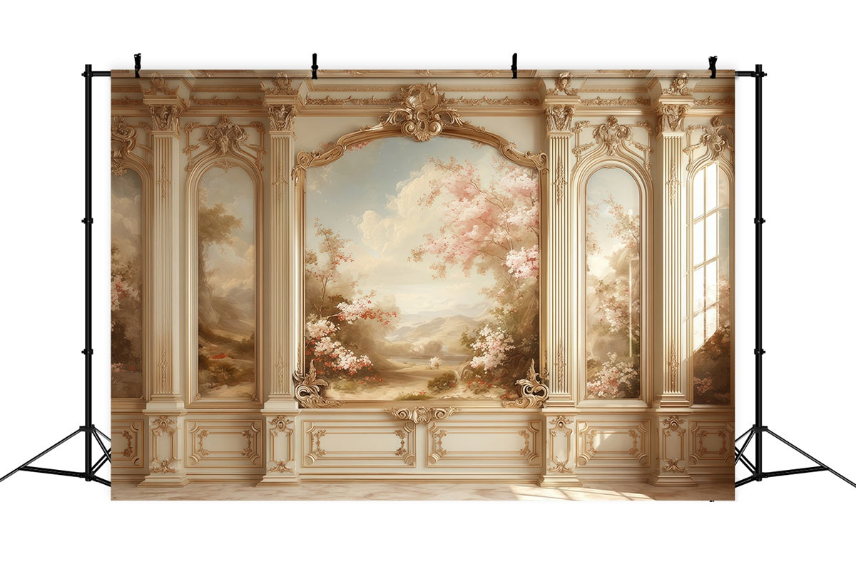 Vintage Wall Backdrop Scenic Garden Palace Wall Backdrop UK MRR7-217