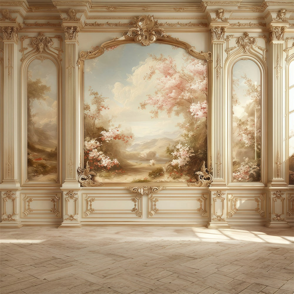 Vintage Wall Backdrop Scenic Garden Palace Wall Backdrop UK MRR7-217