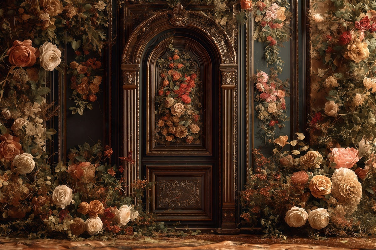Antique Photo Backdrop Regal Arch Bloom Vintage Backdrop UK MRR7-223