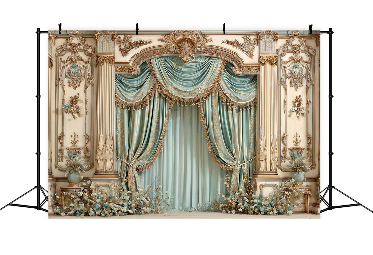 Rococo Backdrop Elegance Drape Vintage Photo Backdrop UK MRR7-224