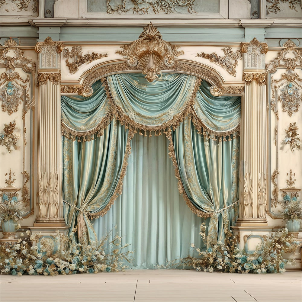 Rococo Backdrop Elegance Drape Vintage Photo Backdrop UK MRR7-224