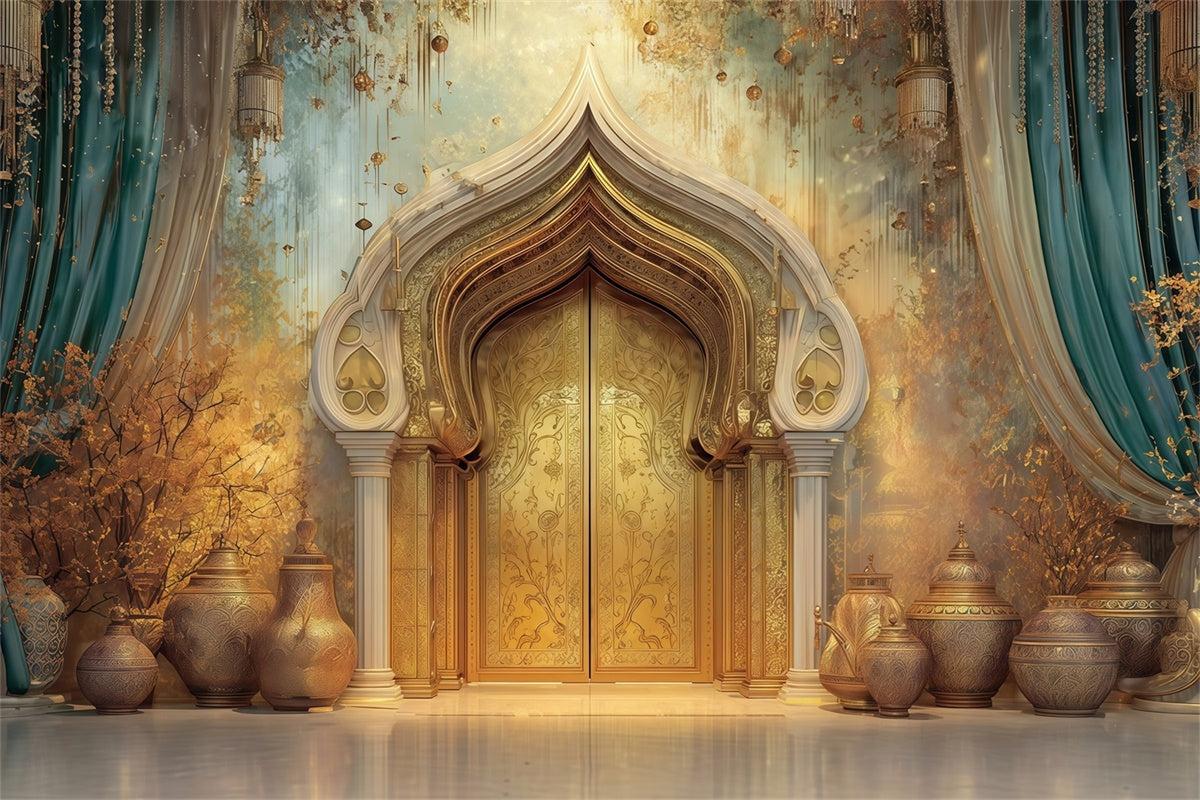 Vintage Photo Backdrop Exotic Royal Entrance Backdrop UK MRR7-227