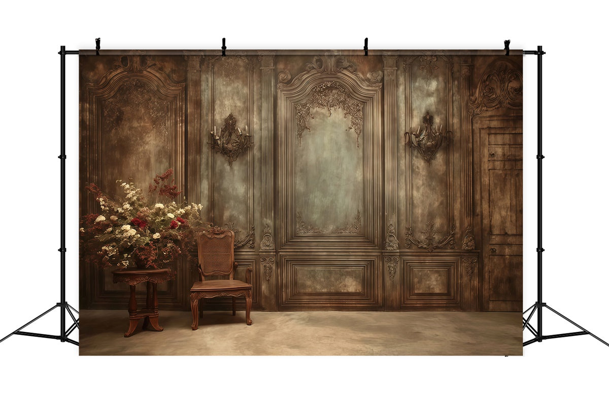 Retro Photo Backdrop Sepia Elegance Vintage Backdrops UK MRR7-230