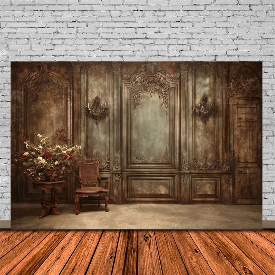 Retro Photo Backdrop Sepia Elegance Vintage Backdrops UK MRR7-230
