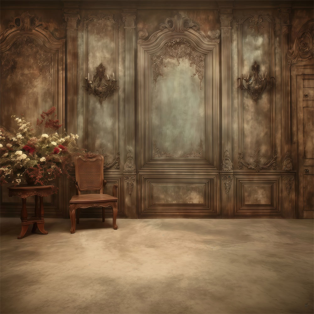 Retro Photo Backdrop Sepia Elegance Vintage Backdrops UK MRR7-230