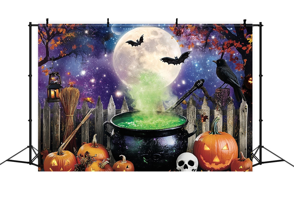 Halloween Moon Backdrop Enchanted Potion Yard Backdrop UK MRR7-24