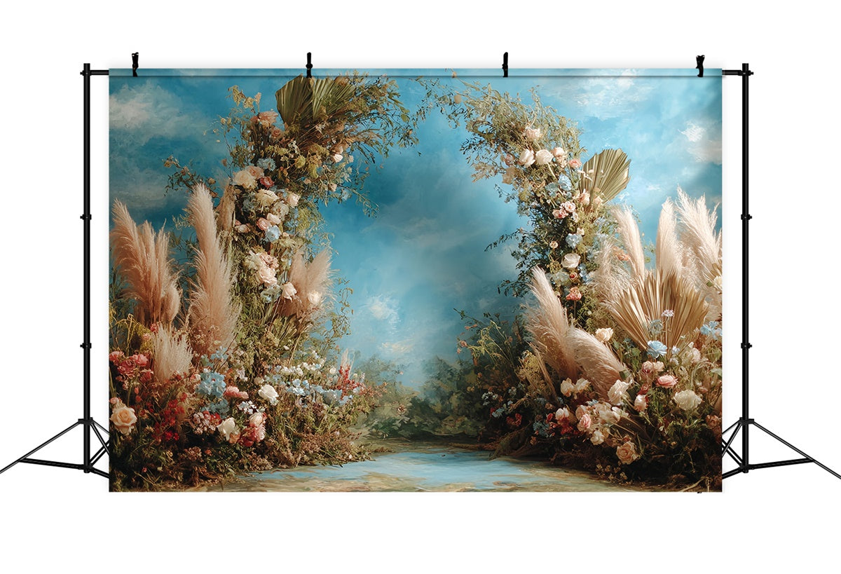 Bohemian Photo Backdrop Sky Archway Garden Backdrop UK MRR7-241