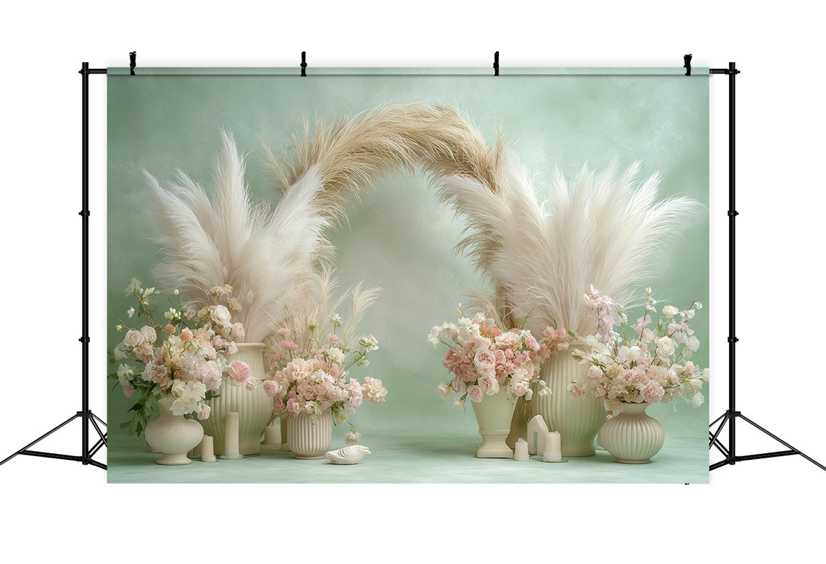 Boho Backdrop Photography Creamy Petal Vase Backdrop UK MRR7-242