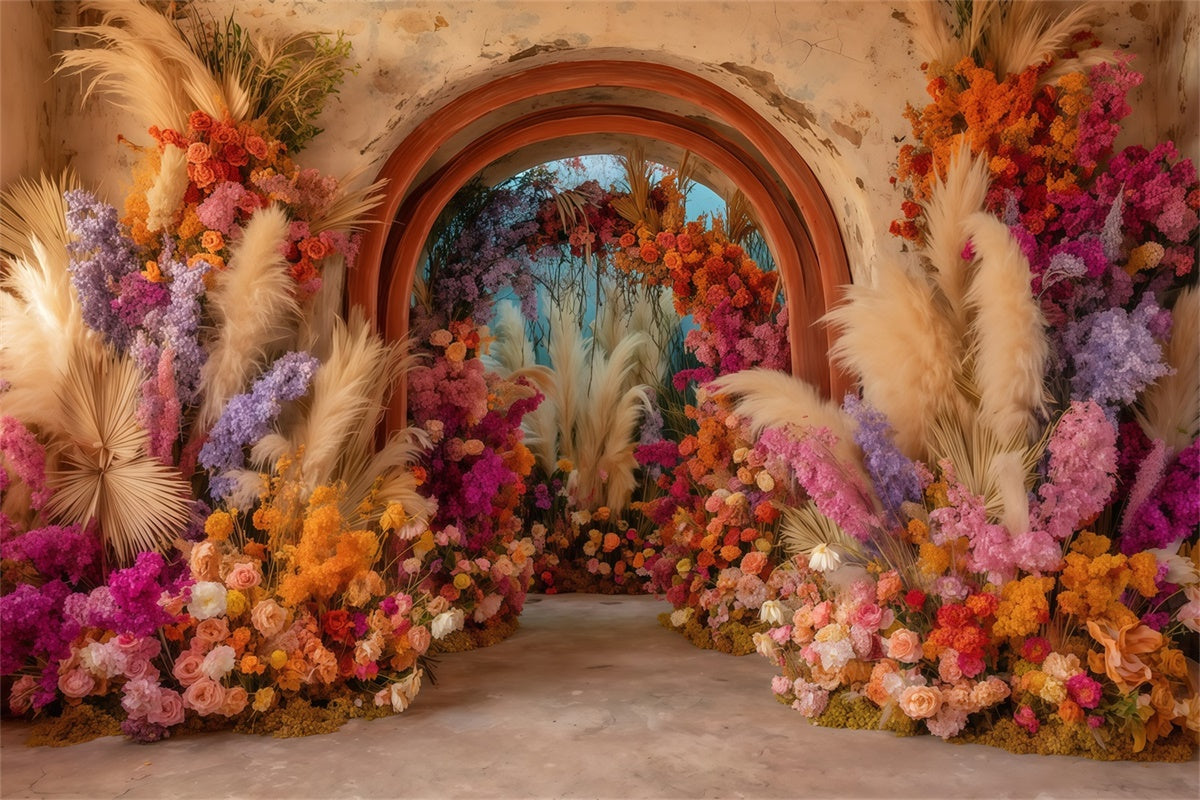 Bohemian Backdrop Sunset Carnival Bloom Backdrop UK MRR7-246