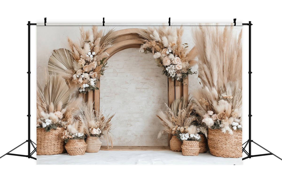 Bohemian Backdrop Rustic Bloom Elegance Backdrop UK MRR7-267