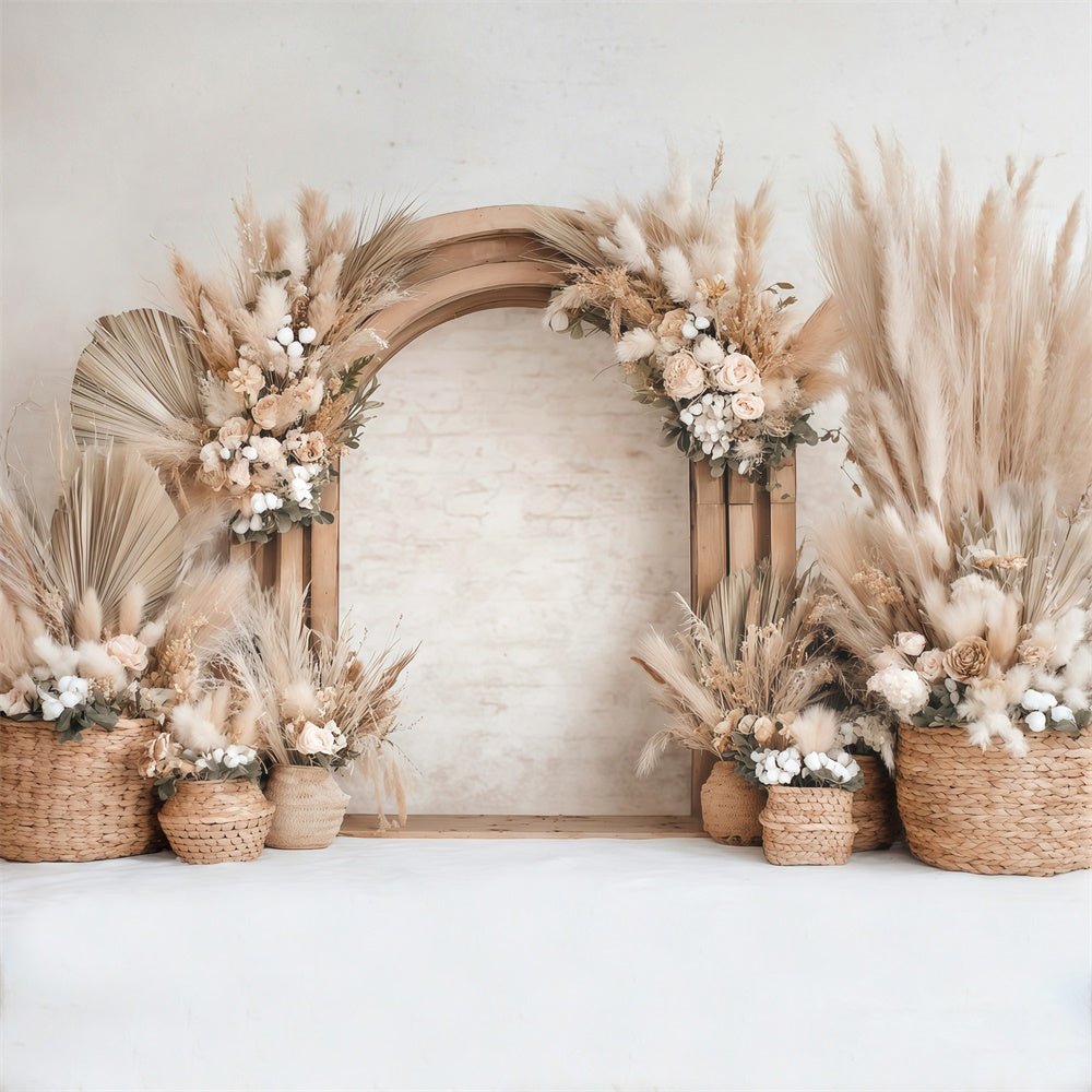 Bohemian Backdrop Rustic Bloom Elegance Backdrop UK MRR7-267