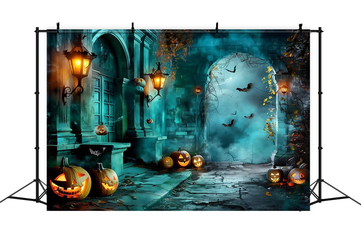 Halloween Backdrops Twilight Pumpkin Entrance Backdrop UK MRR7-27