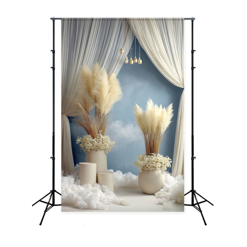 Boho Backdrop Photography Cloud Dream Pampas Backdrop UK MRR7-278