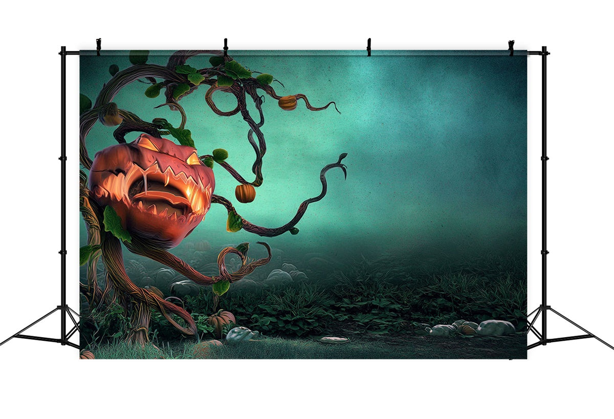 Scary Halloween Backdrops Spooky Pumpkin Beast Backdrop UK MRR7-28