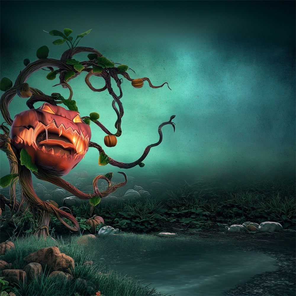 Scary Halloween Backdrops Spooky Pumpkin Beast Backdrop UK MRR7-28