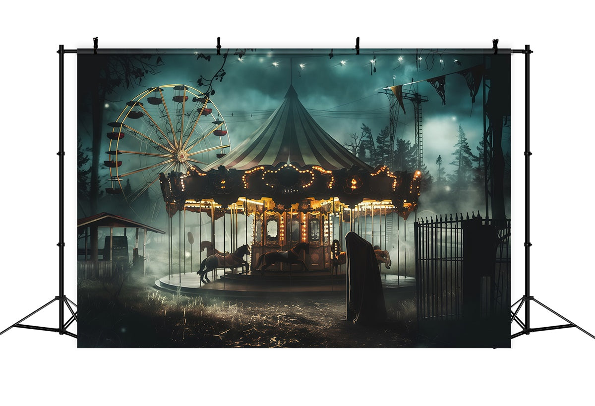 Halloween Photography Backdrop Twilight Terror Park Backdrop UK MRR7-36