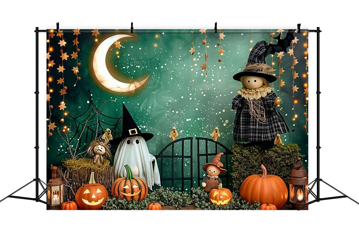 Cute Halloween Backdrop Moonlit Doll Parade Backdrop UK MRR7-40