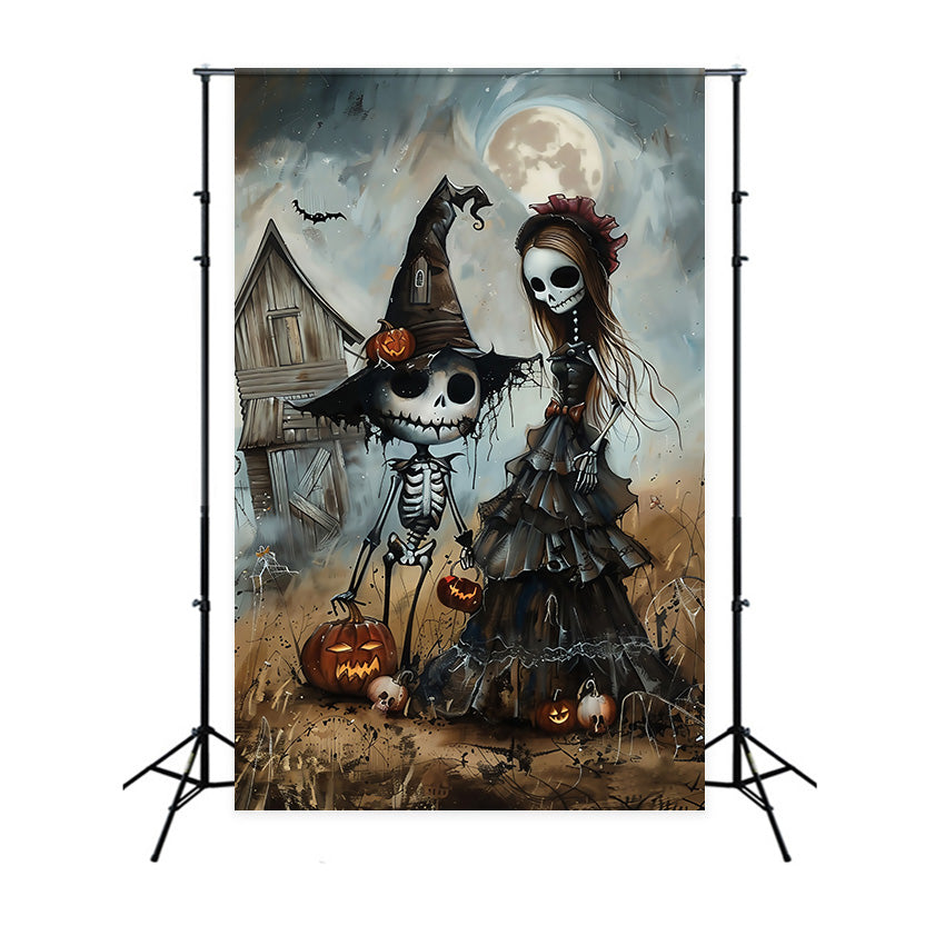 Halloween Photography Backdrop Moonlit Macabre Pair Backdrop UK MRR7-54