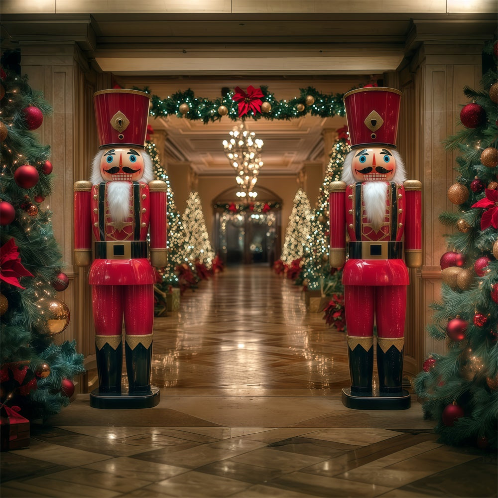 Christmas Backdrop Classic Nutcracker Hallway Backdrop UK MRR7-83