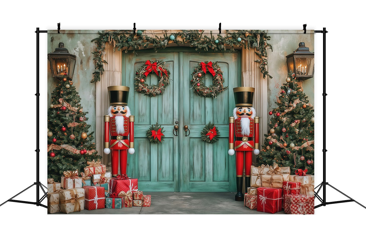 Christmas Backdrop Ideas Nutcracker Welcome Porch Backdrop UK MRR7-84