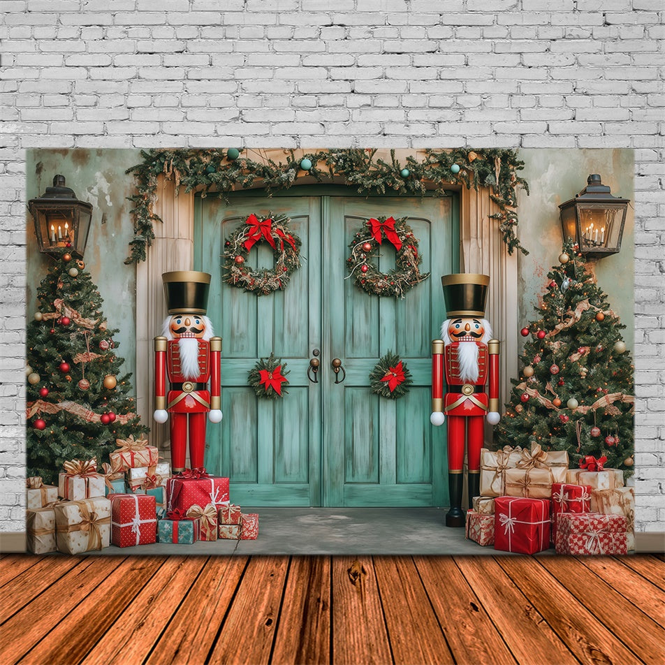 Christmas Backdrop Ideas Nutcracker Welcome Porch Backdrop UK MRR7-84